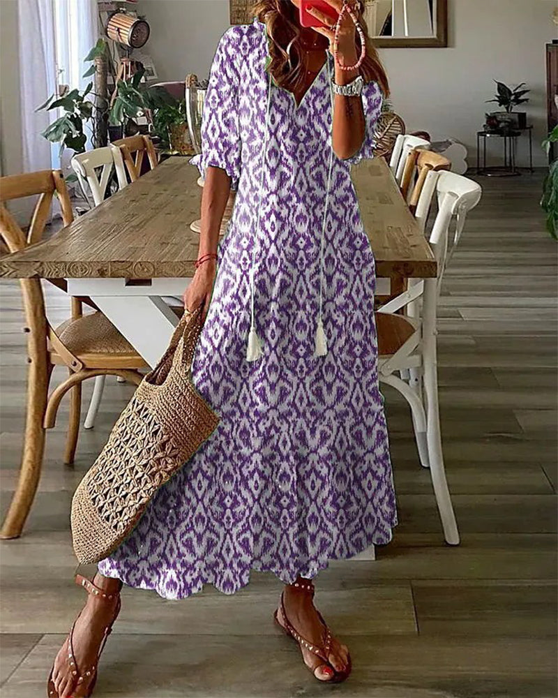 Robe Été Grande Taille en Blanc Léger pour Femme