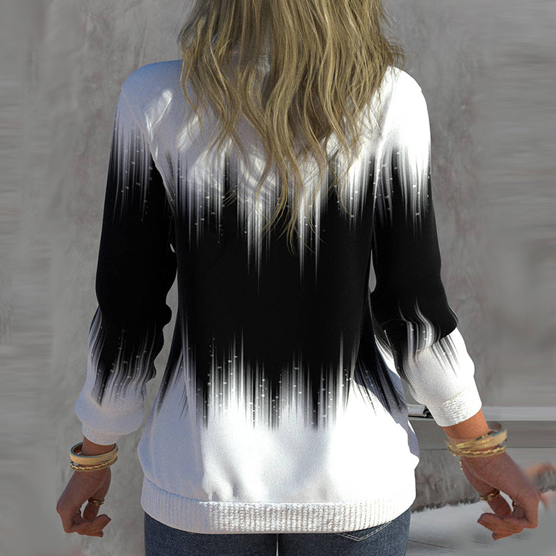 Sweat à manches longues col V pour femme