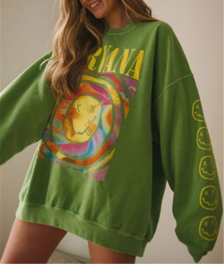 Variant image for NirvanaStyle™ – Sweatshirt Femme Oversized Confort Doux avec Graphiques Iconiques-7