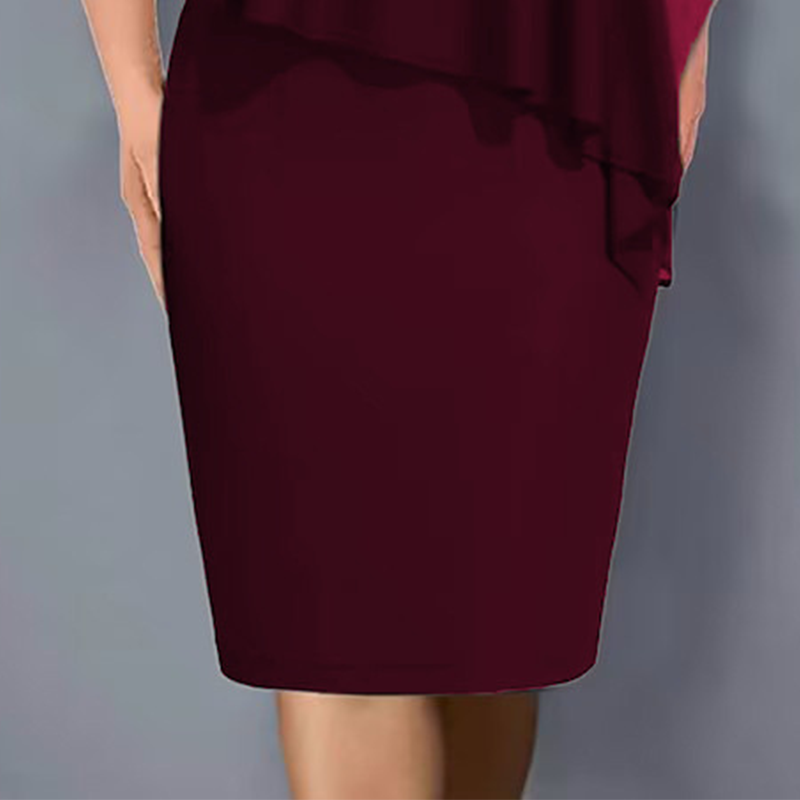 Robe cape Femme Mousseline Superposée Strass