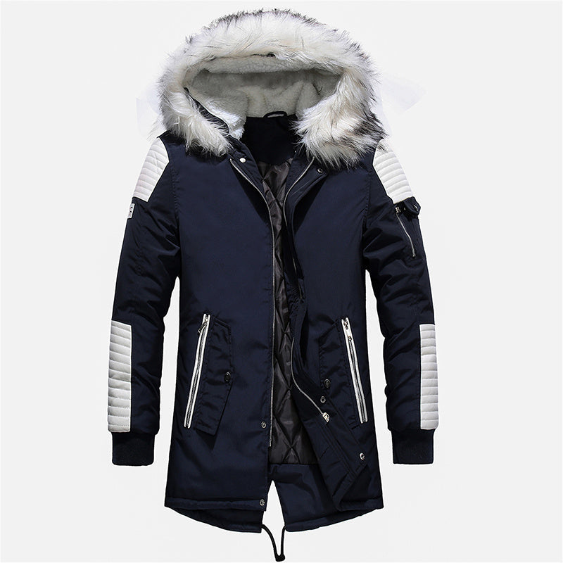 Manteau Homme Hiver Épais avec Capuche et Poches Coulissantes