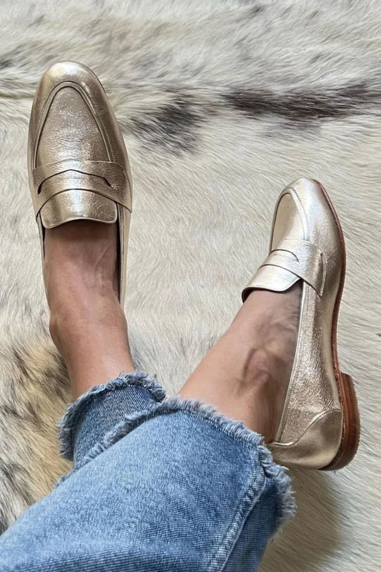 Mocassins Femmes Classiques Bout Arrondi pour Ville - PanierRoyale