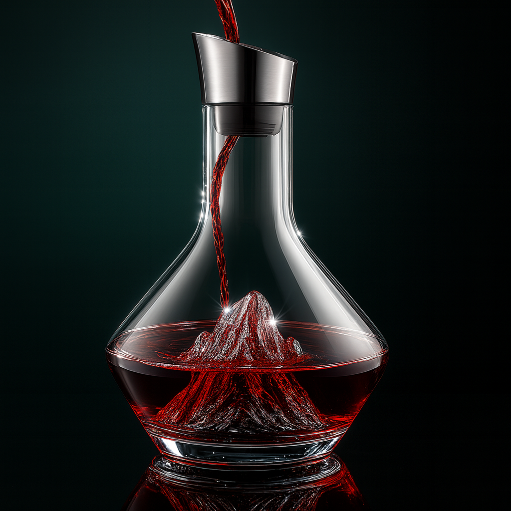 Carafe à Vin Verre avec Bécane en Inox - PanierRoyale