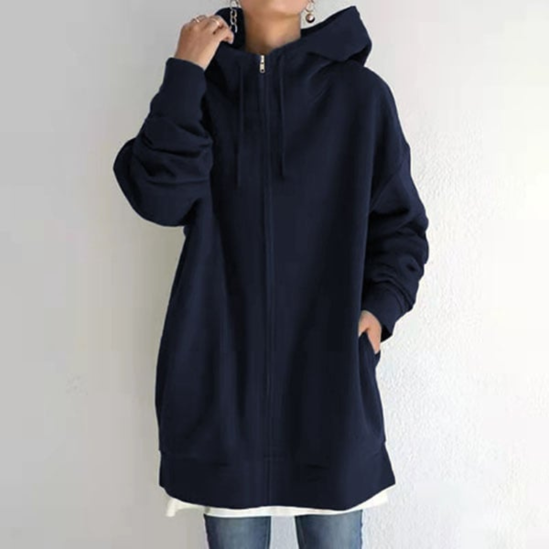 Sweat à Capuche Sport Zippé Noir Unisexe