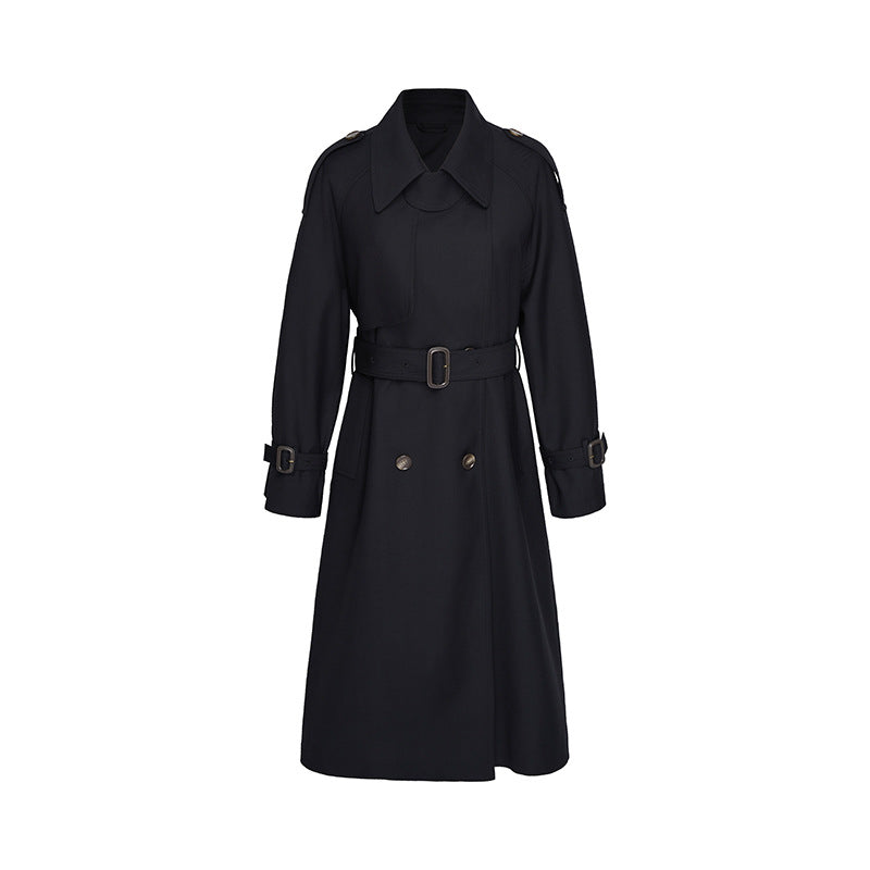 Manteau Trench Classique Beige Femme avec Ceinture Adjustative