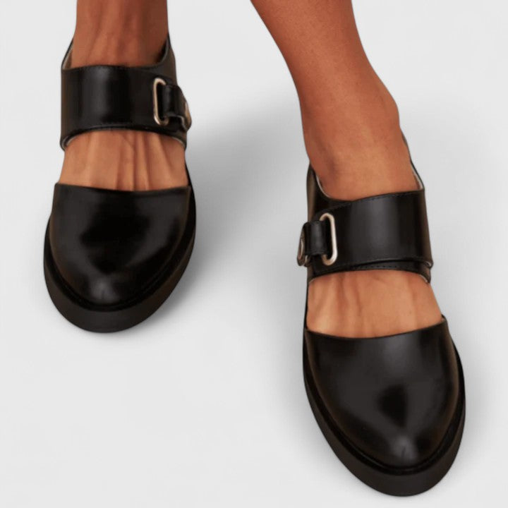 Chaussures Mary Jane Femme Cuir Véritable Bride Réglable