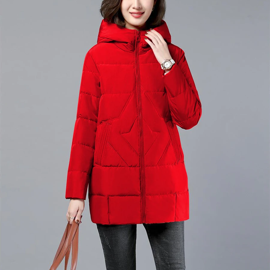 Veste Femme Hiver Douce et Chaude à Capuchon