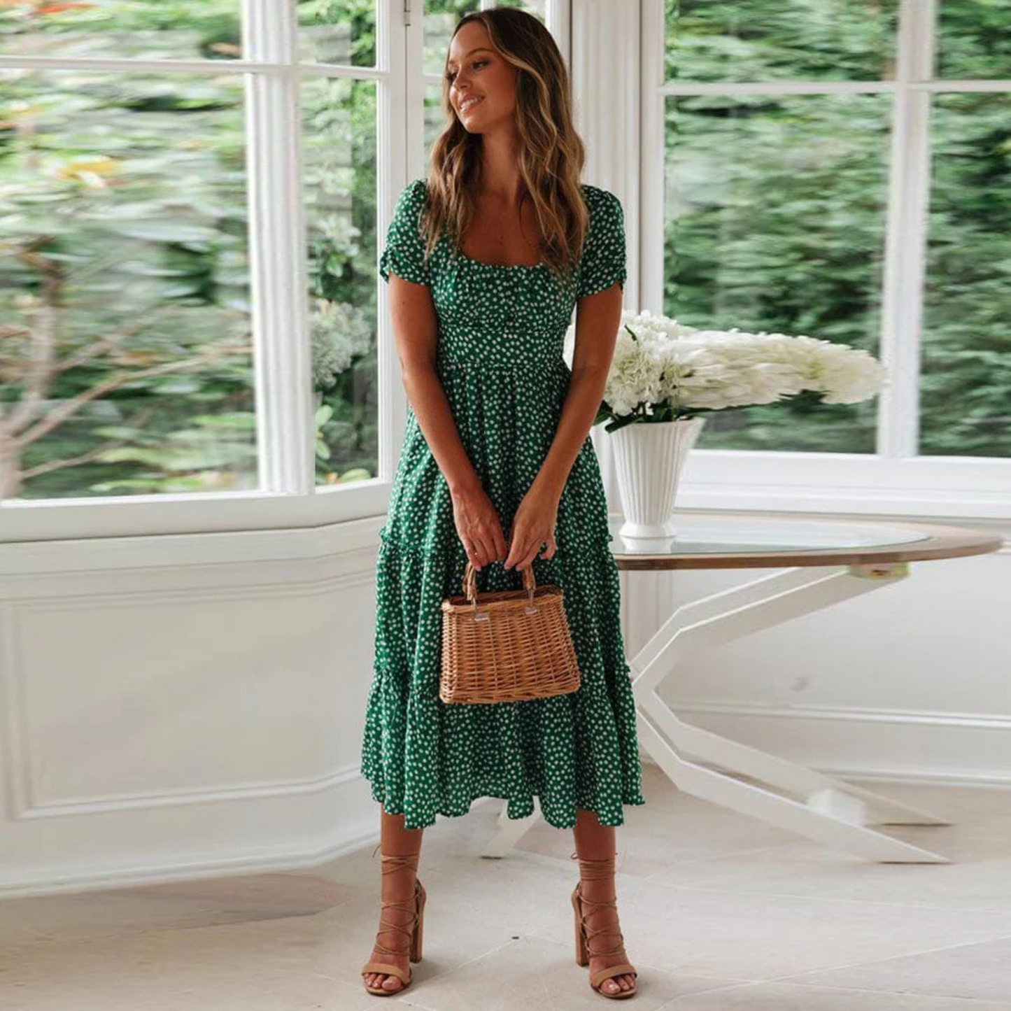 Robe Féminine Bohème Manches Amples - luxestyle