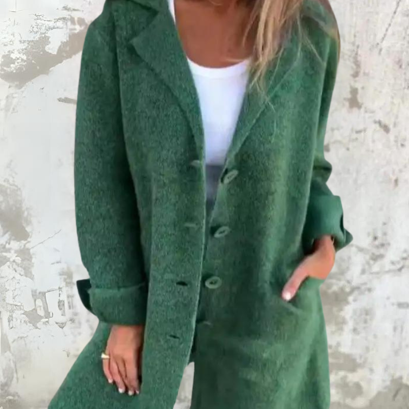 Manteau Femme Hiver Long Doublé Boutonné