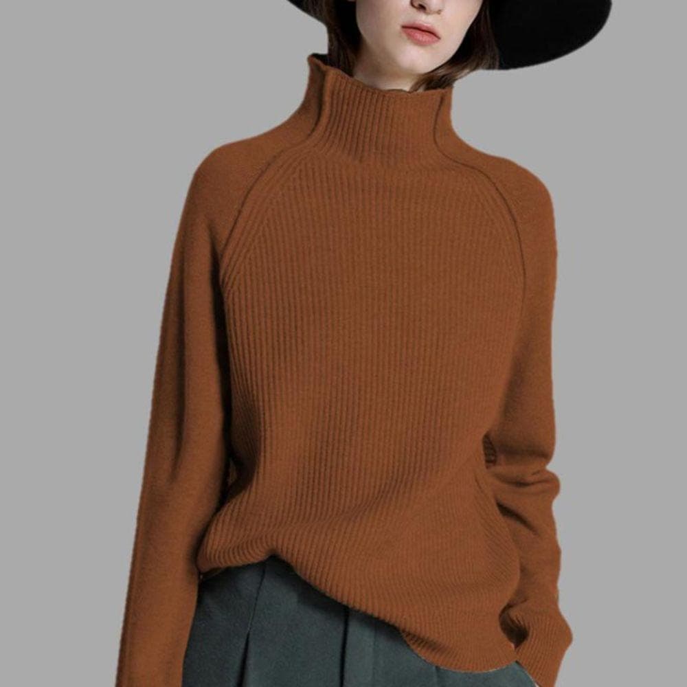 Pull Femme Col Roulé Doux et Chaud pour Automne