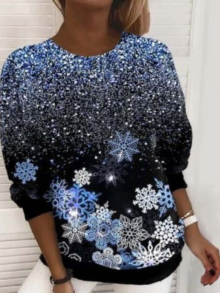 Sweat à Manches Longues Fille Chic Imprimé Floral