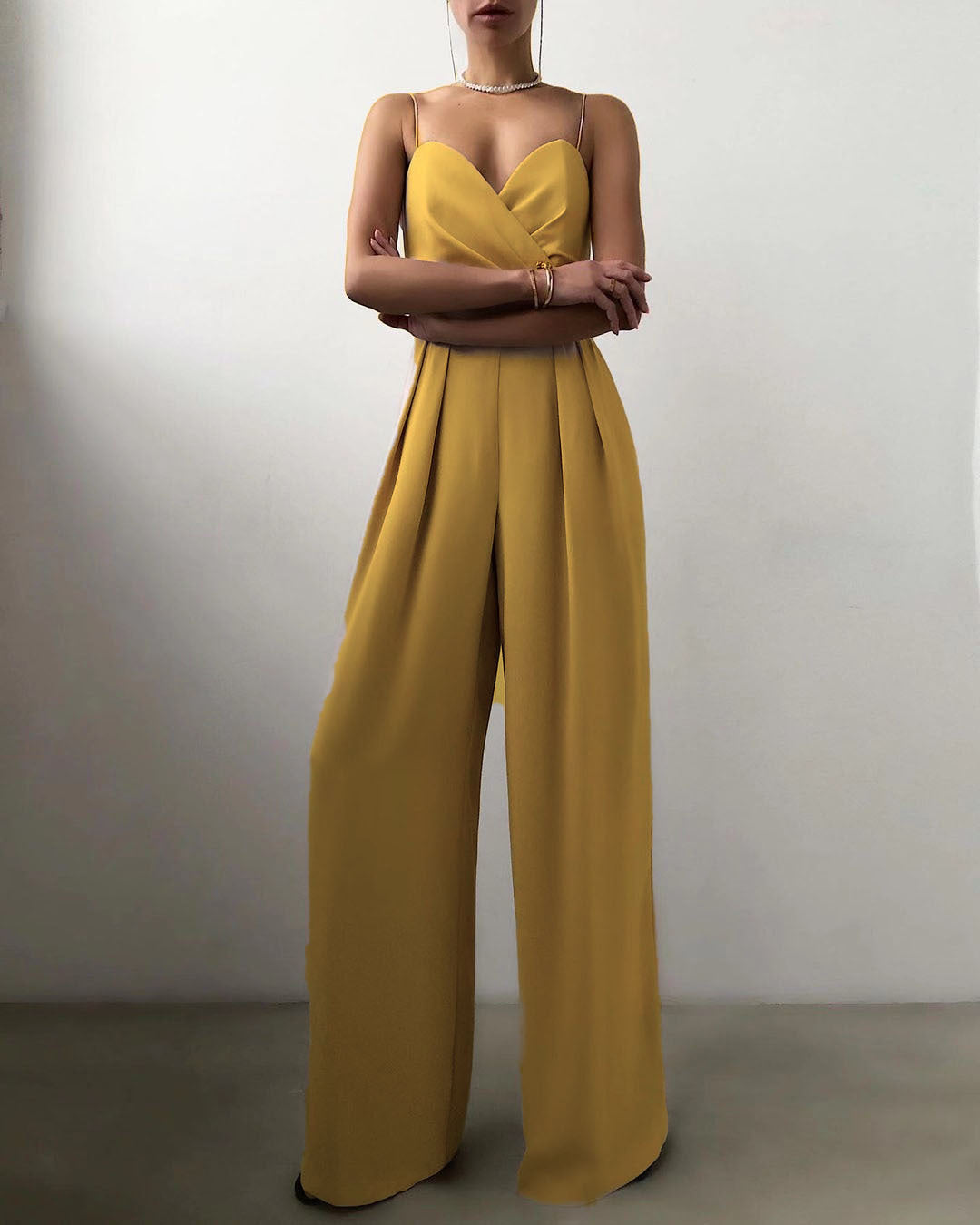 Variant image for BelleRue™ – Combinaison Femme Chic à Jambe Droite et Bretelles Fines-31
