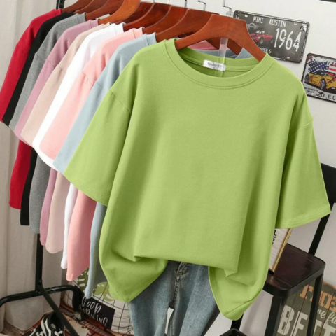T-shirt femme oversize en coton doux et confortable