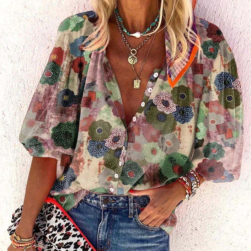 Blouse Femme Printemps Florale Chic et Légère - PanierRoyale