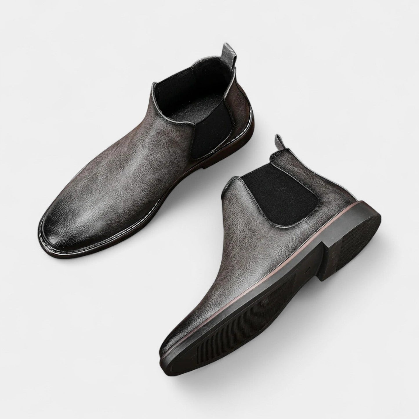 Bottes Chelsea Homme cuir synthétique élastique