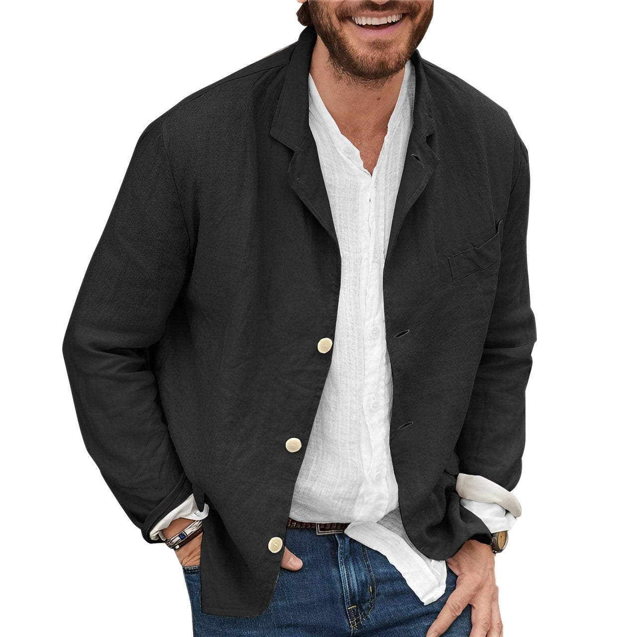 Veste Lin Homme Élégante et Confortable