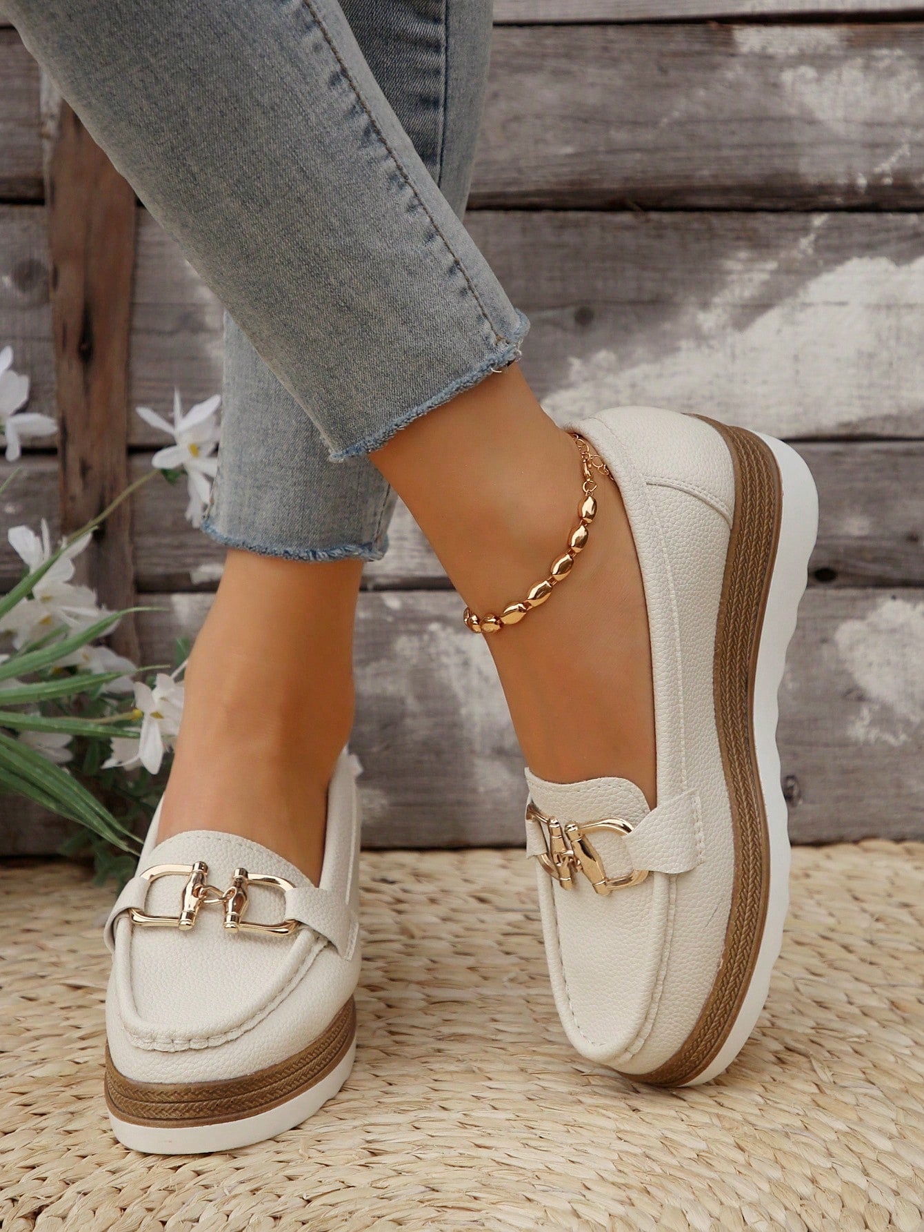 Mocassins Femmes élégants avec détail métallisé
