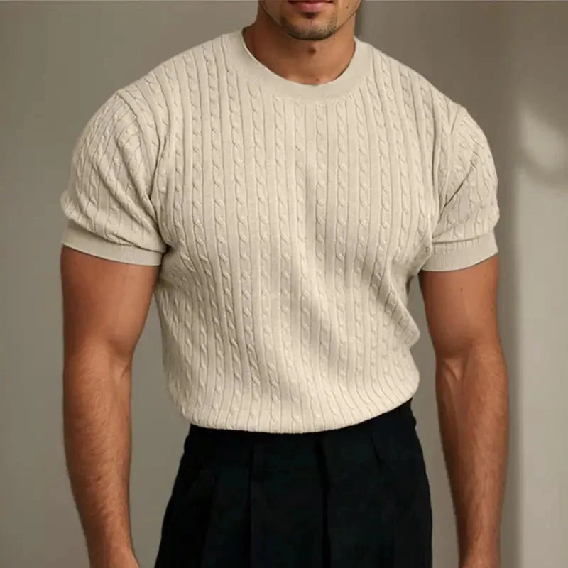 Chemise Homme Classique en Coton avec Décolleté