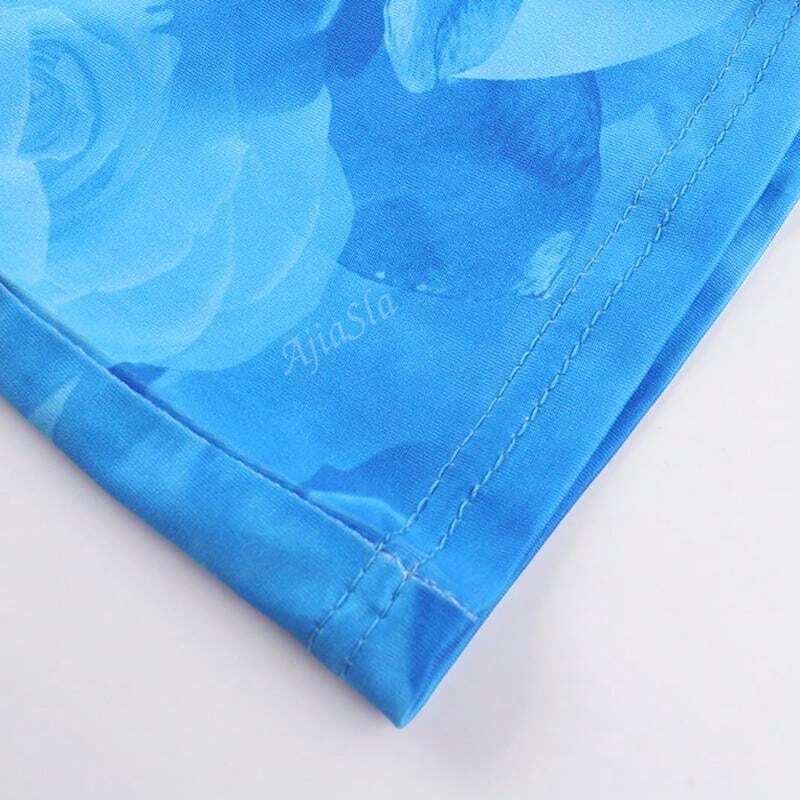 Robe Été Imprimé Aquarelle avec Bretelles Fines