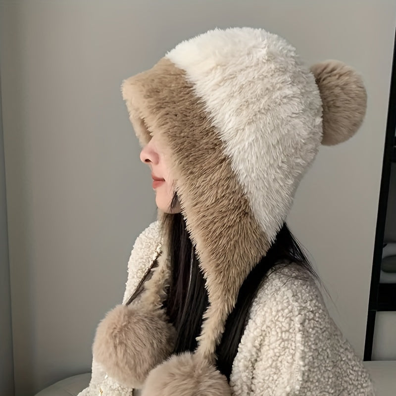 Bonnet Hiver Chaud avec Oreillettes pour Adulte