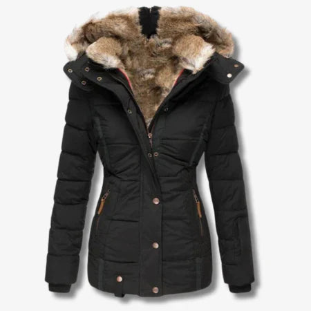 Manteau Femme Hiver à Capuche Étanche et Chauffant