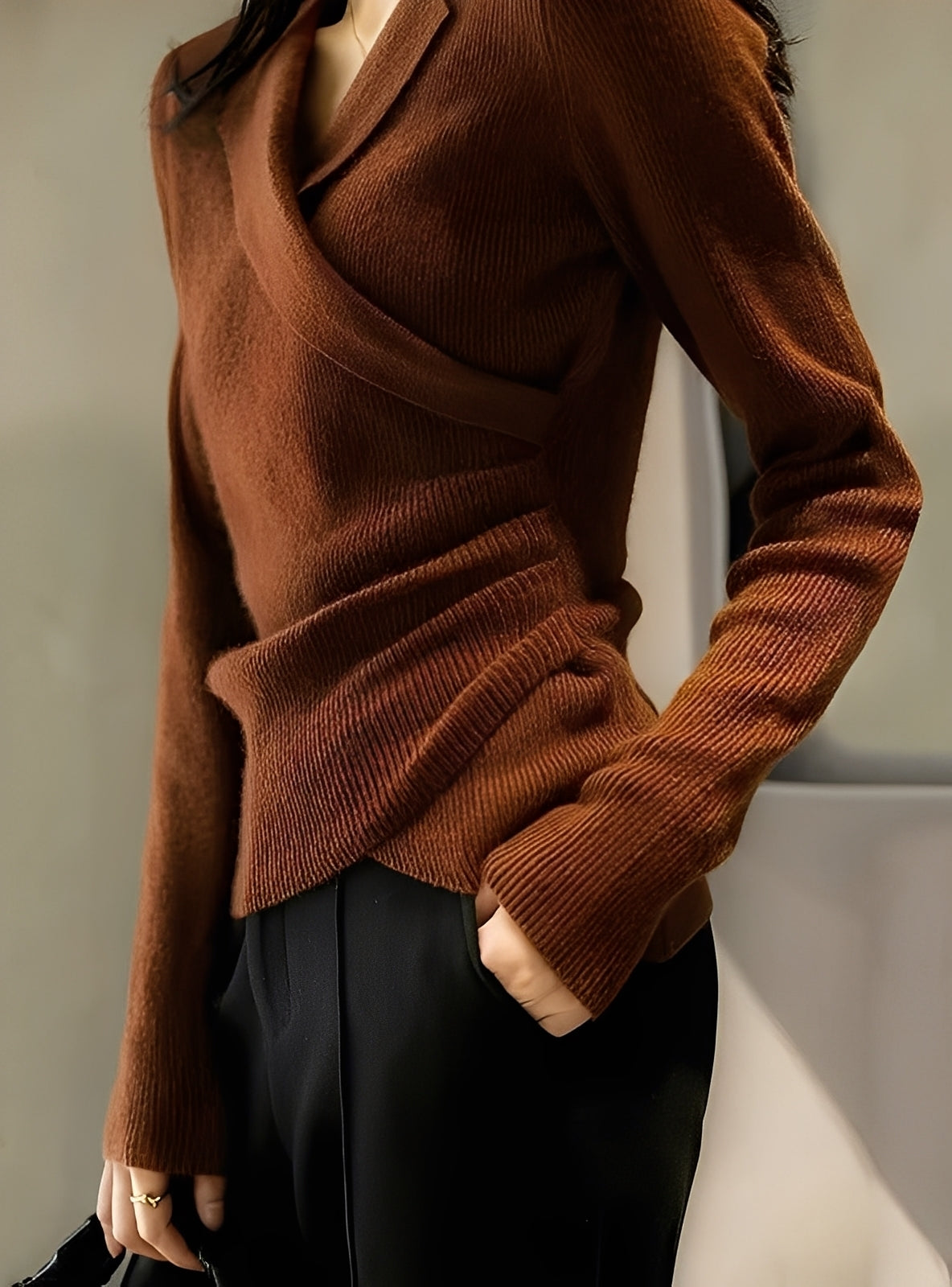 Pull Femme Laine Chaud et Élégant pour Hiver