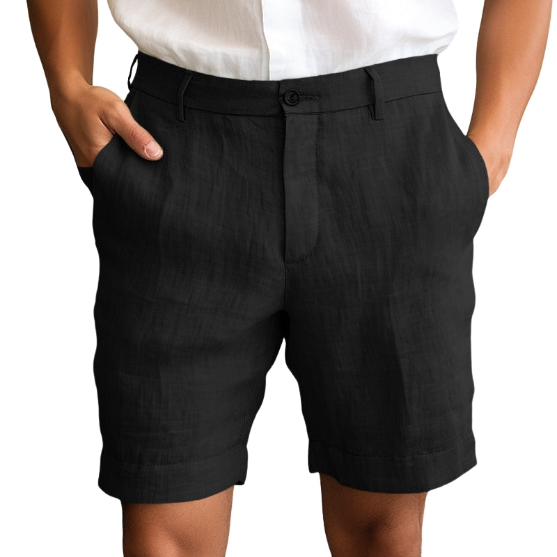 Pantalon Court Décontracté à Fermeture Éclair