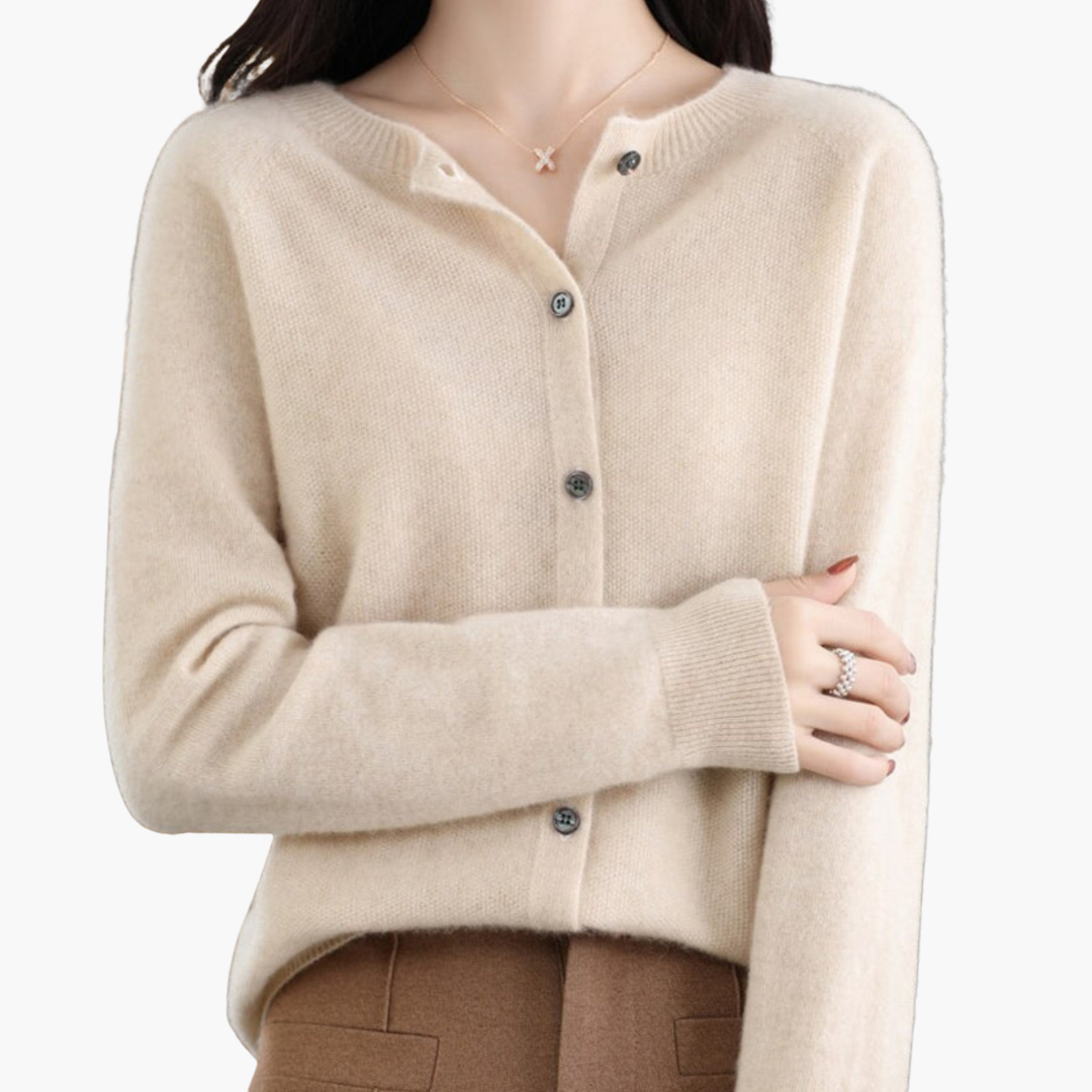 Gilet Féminin Rose Pastel Boutons Décoratifs