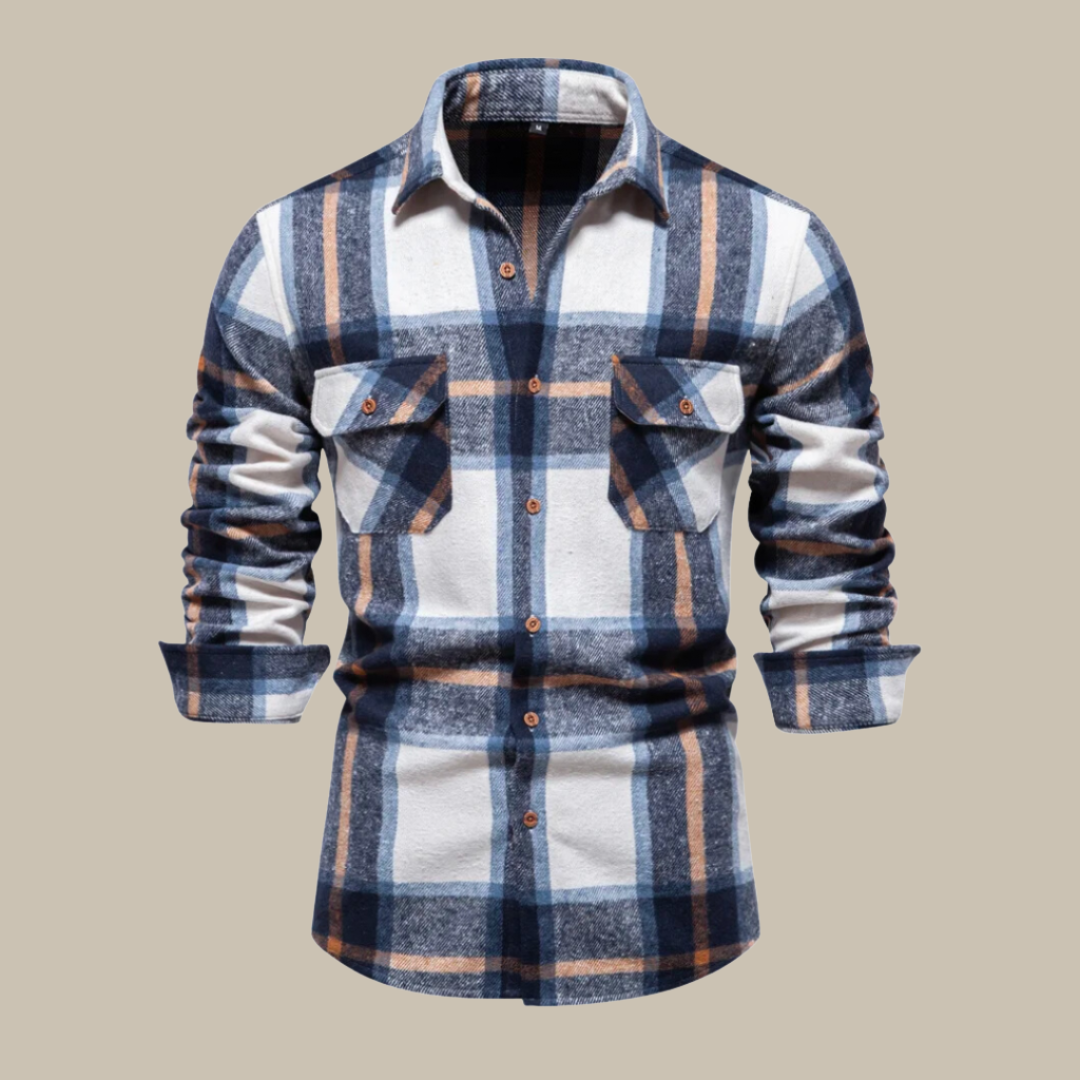 Chemise Homme Décontractée à Manches Longues et Poches
