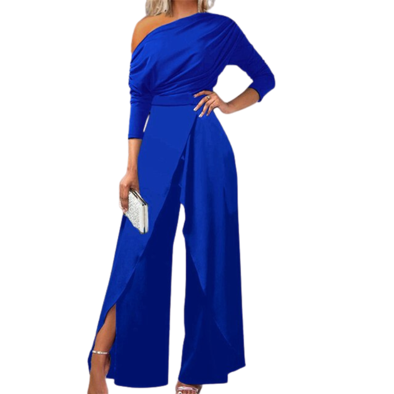 Robe Combinaison Féminine Asymétrique Jambes Larges