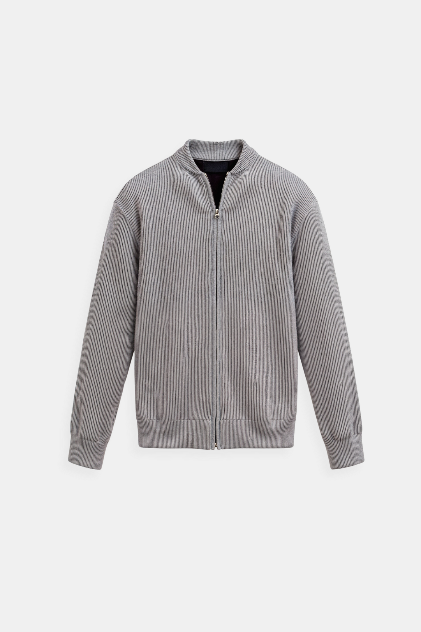 Cardigan Femme Élégant Zippé Noir