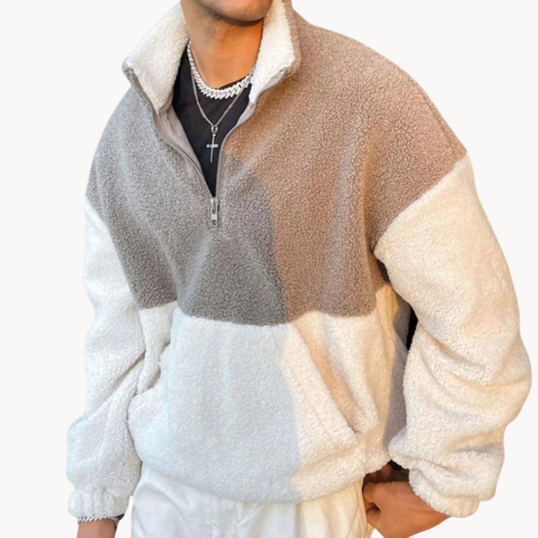 Pull Homme Col Zip Élégant pour Hiver - PanierRoyale