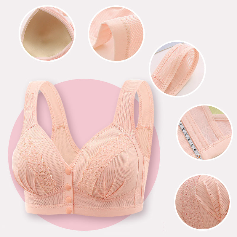 Soutien-gorge Femme Coton Confort Fermeture Avant Maintien Naturel