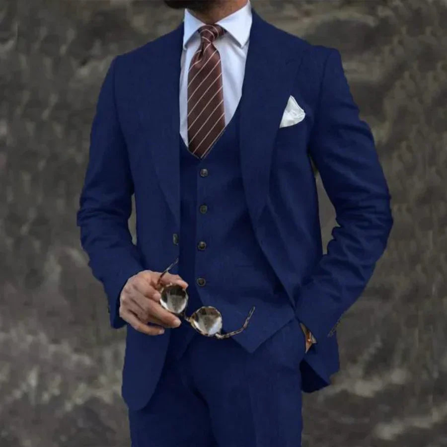 Costume Homme Léger 3 Pièces avec Col Reversible