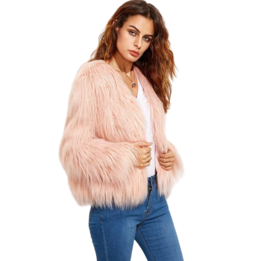 Manteau Femme Hiver Chic en Synthétique Doux - PanierRoyale