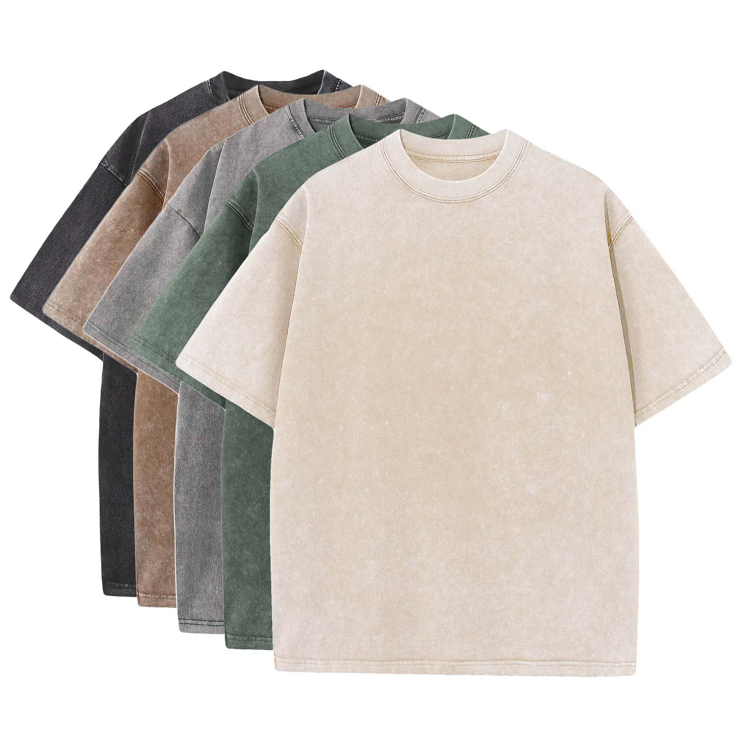 T-shirts Homme Coton 5 Pièces Basics - PanierRoyale