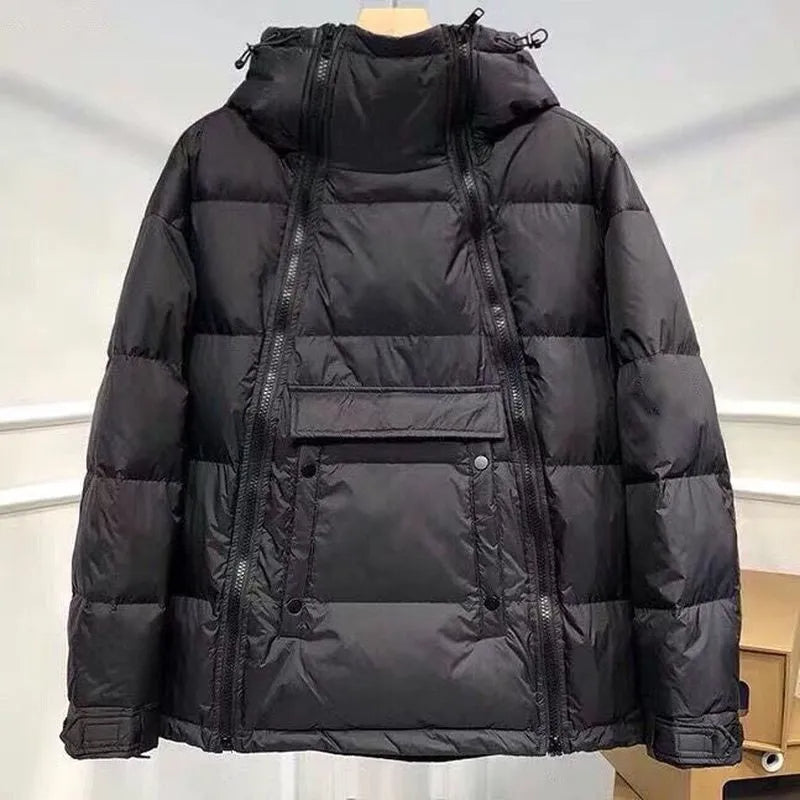 Veste D'hiver Homme Chaude et Imperméable avec Fermeture Éclair - PanierRoyale