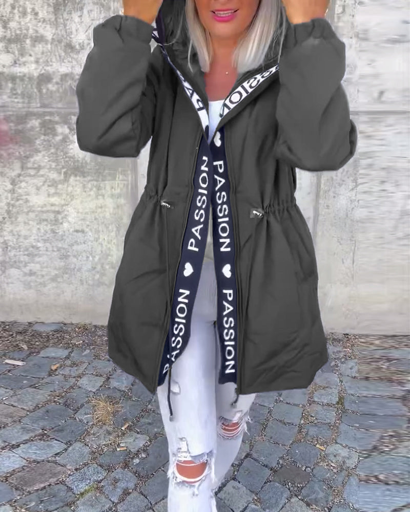 Trench-coat Femme Léger Coupe Ample Long à Capuche