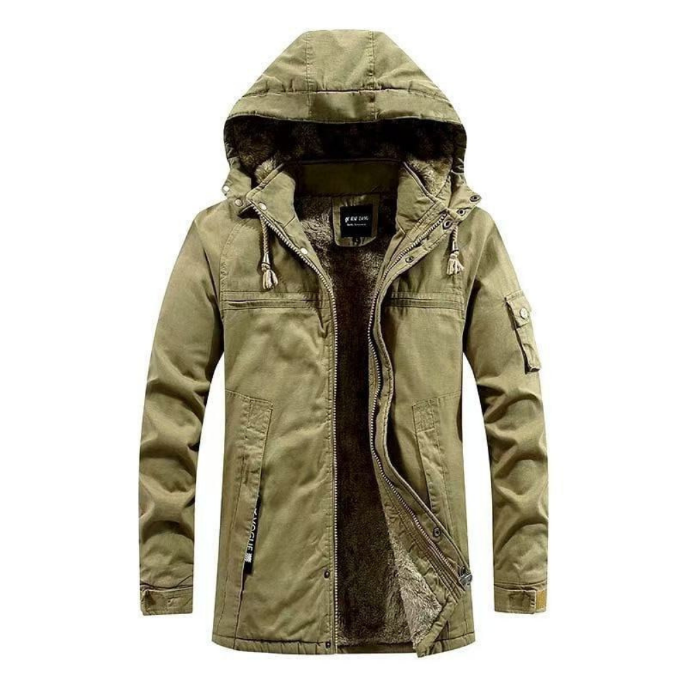 Veste Duvet Homme Vert Kaki Étanche