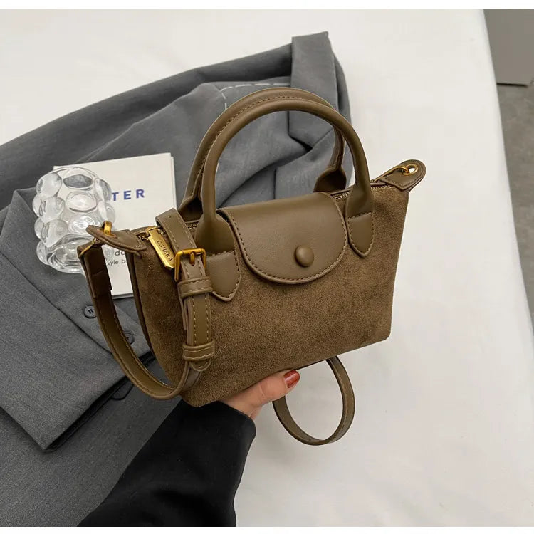 Sac à Main Femme en Simili Cuir Compact avec Sangle Réglable