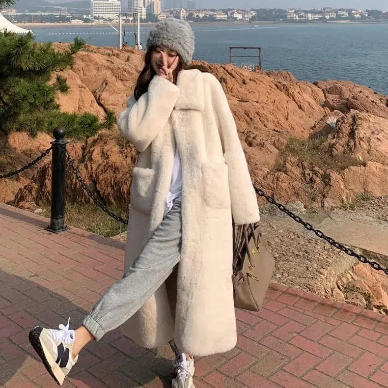 Manteau Fausse Fourrure Femme Hiver Chic et Chauffant - PanierRoyale