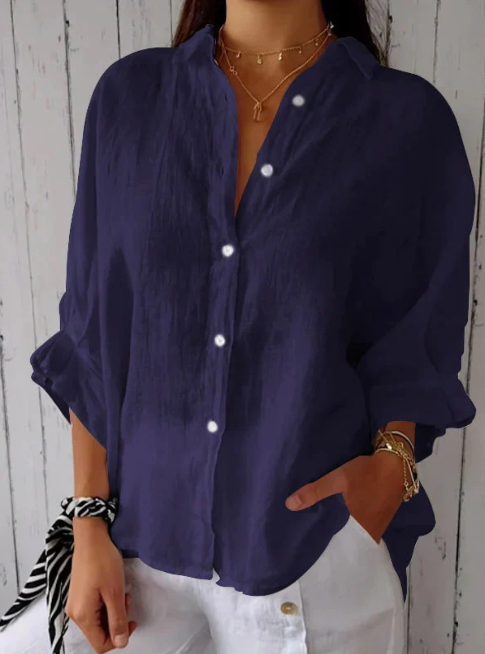Variant image for BelleRue™ – Blouse Femme Élégante en Polyester Confort Durable et Chic-49