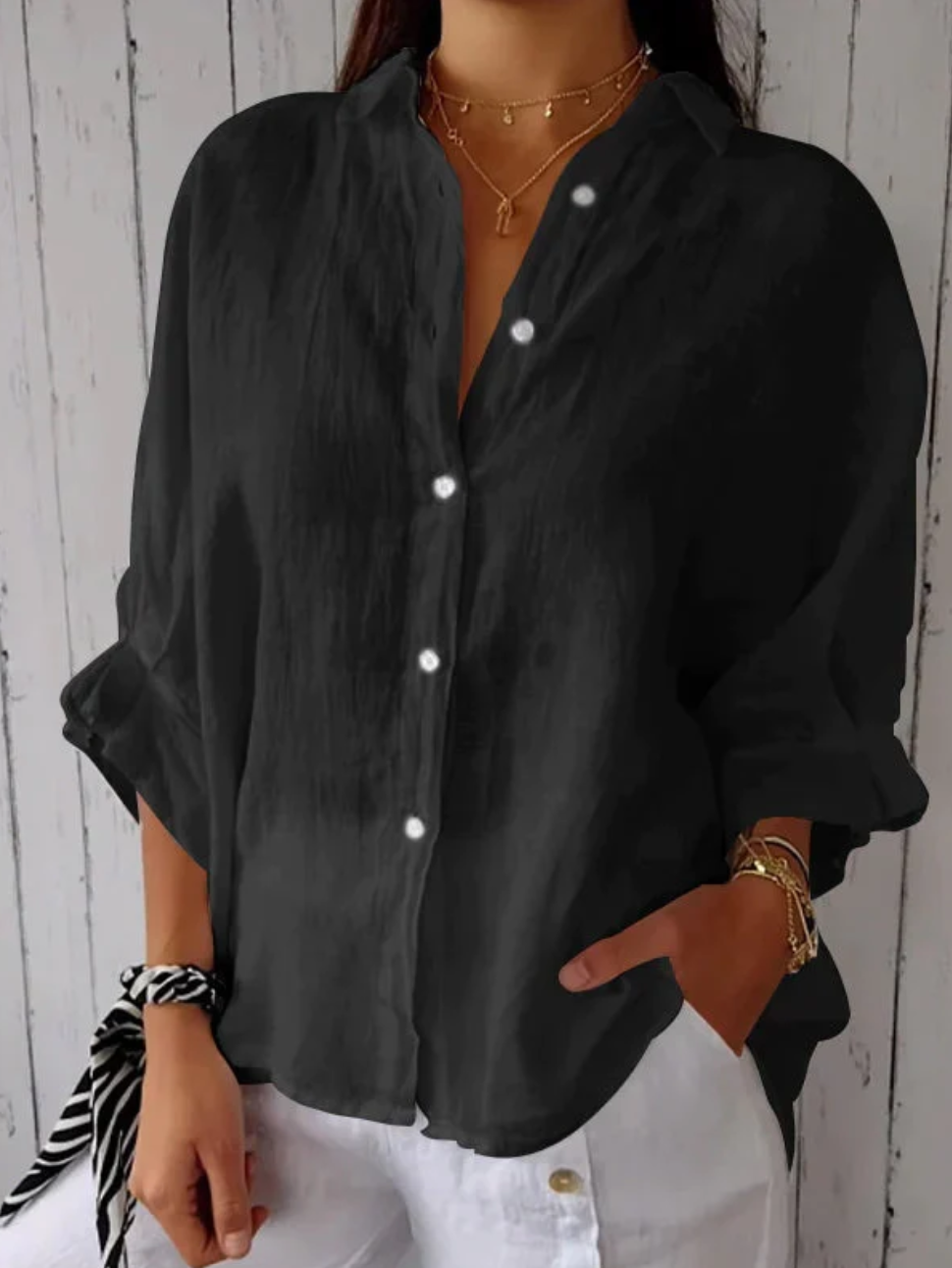 Blouse Femme en Polyester Doux et Confortable