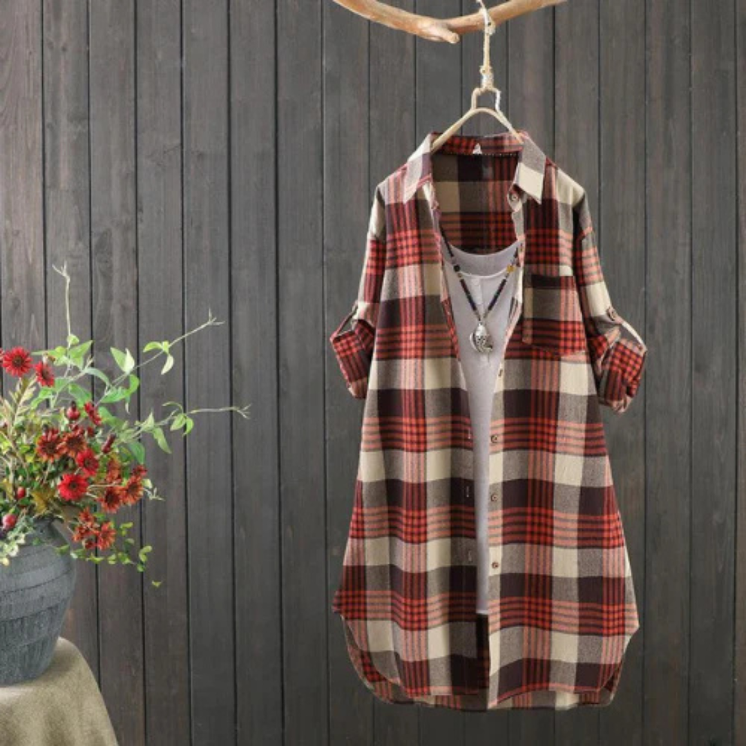Chemise Flanelle Femme Grande Taille Manches Longues