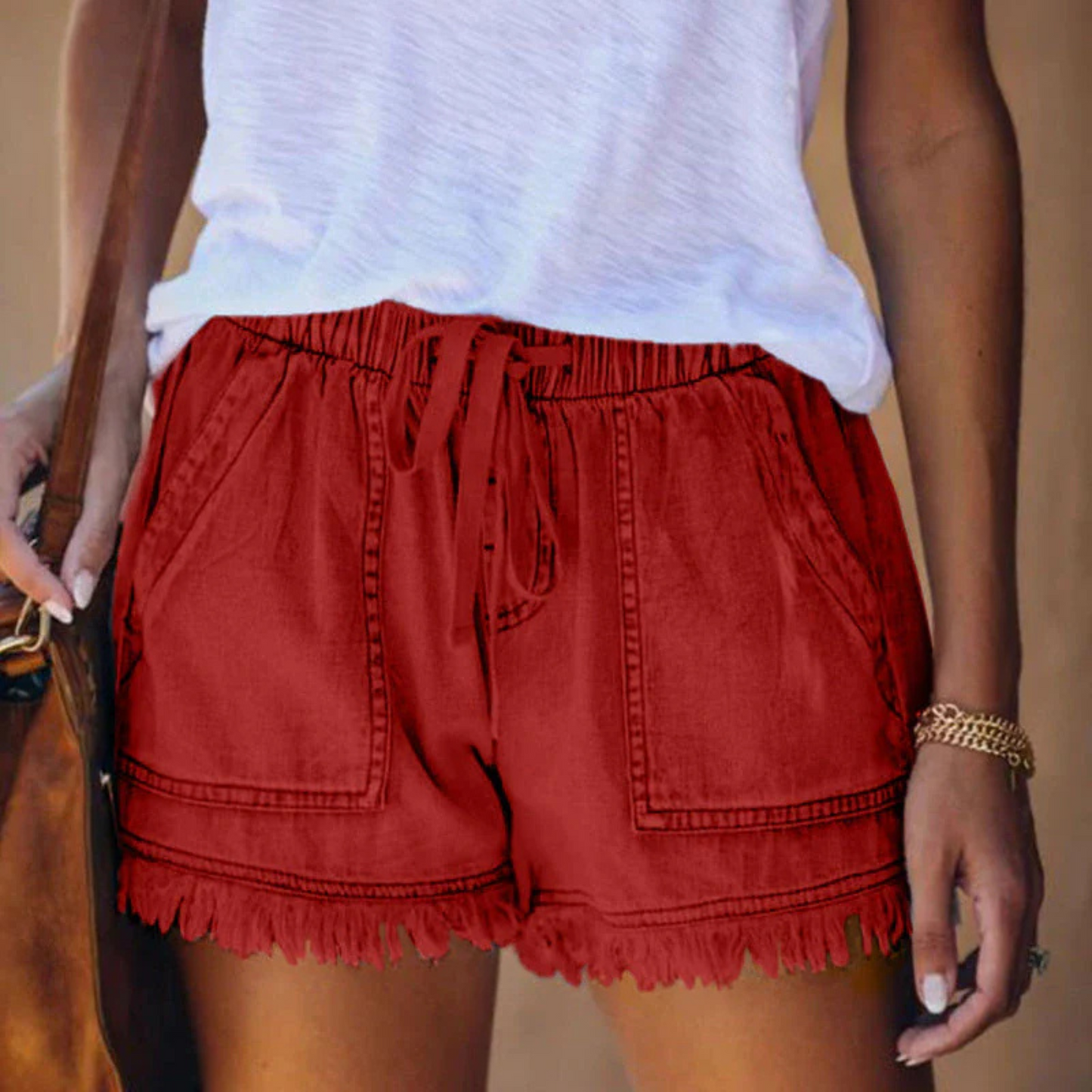Short Femme Détente Confortable Taille Élégante
