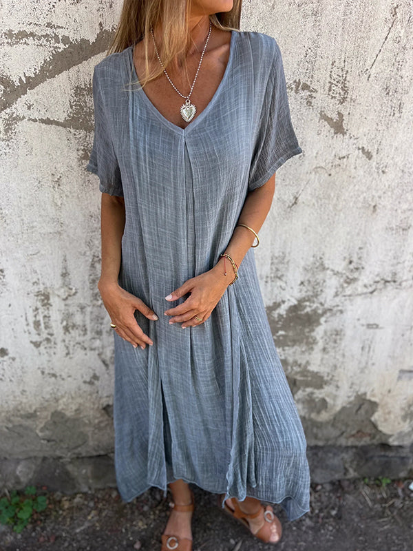 Robe longue décontractée pour femme détente