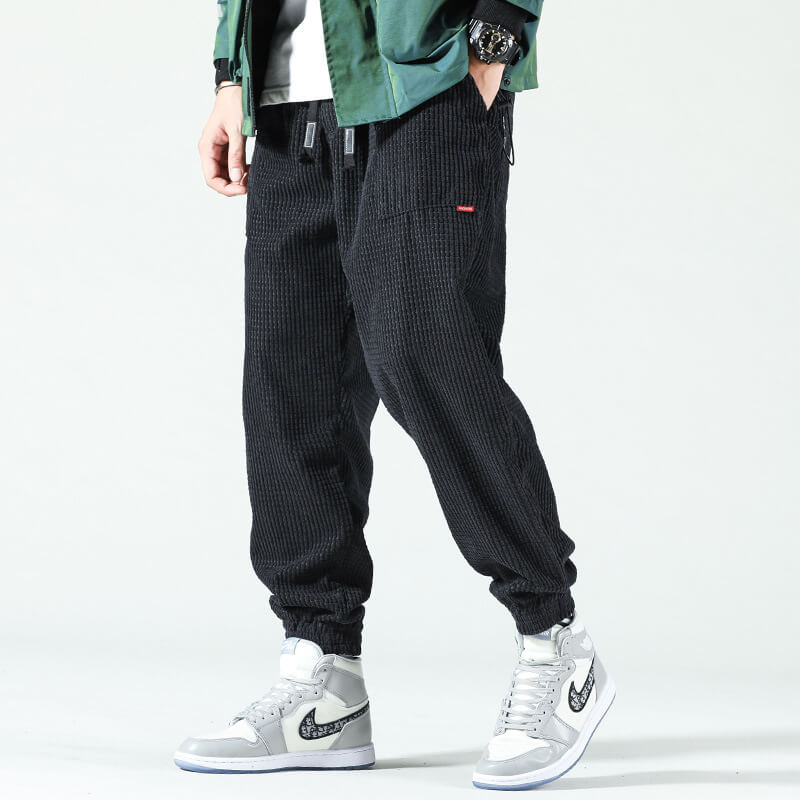 Pantalon Velours Homme Noir Élégant