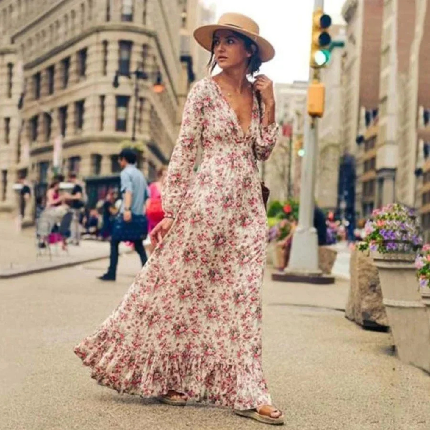 Robe Longue Femme Floral Été - luxestyle