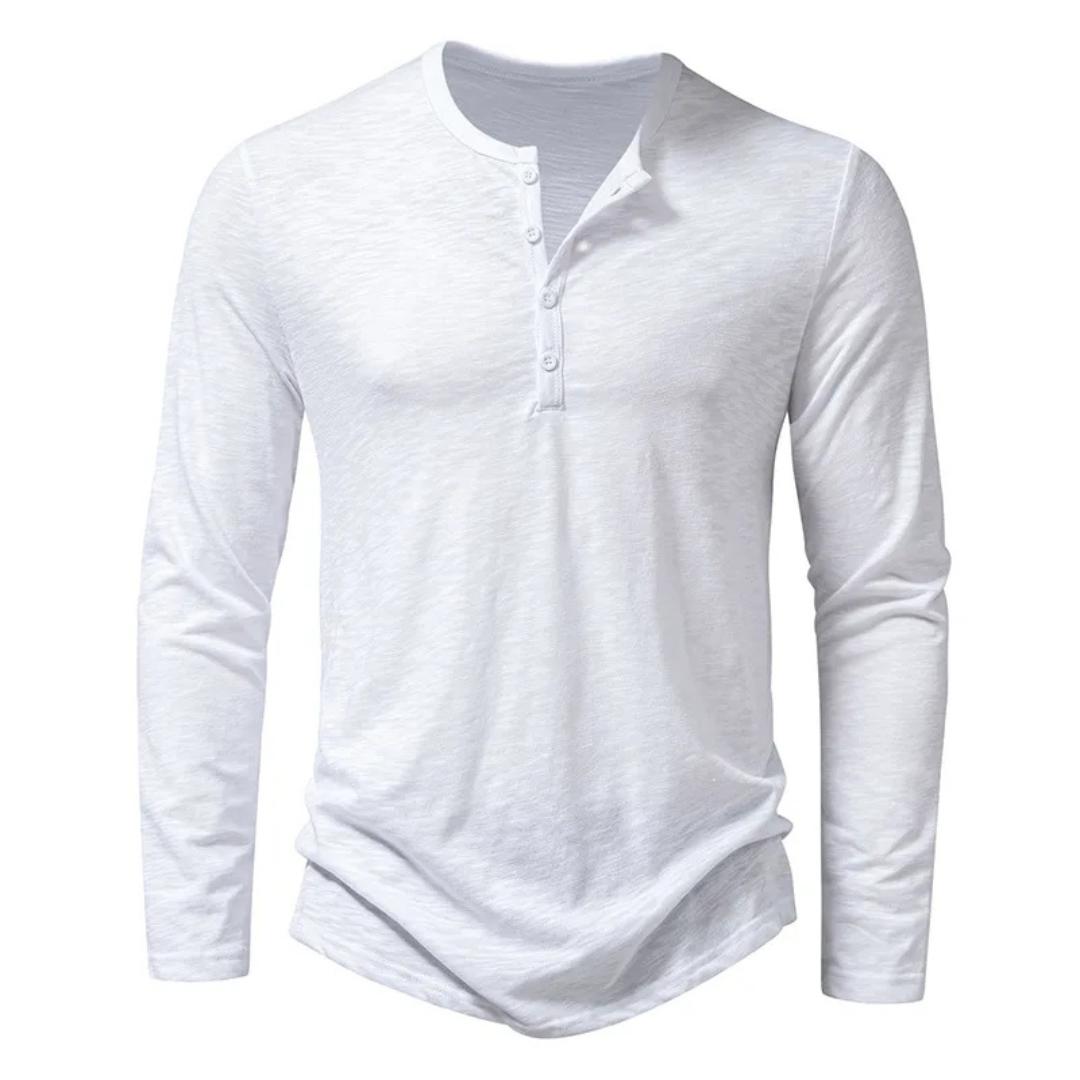 T Shirt Homme Slim Fit Manche Longue Noir Élégant