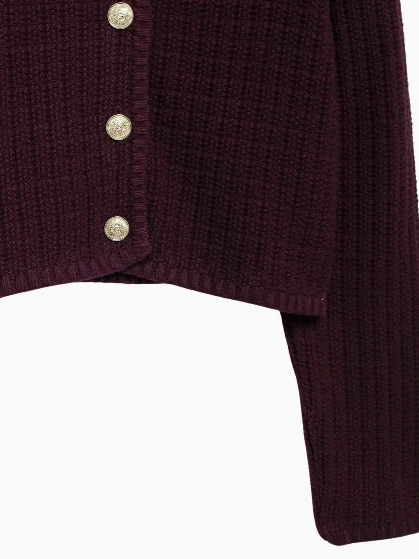 Cardigan Femme Structuré Boutons Dorés